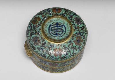 图片[2]-Box with Indian lotus decoration in cloisonne enamels, Qing dynasty, Kangxi reign (1662-1722)-China Archive